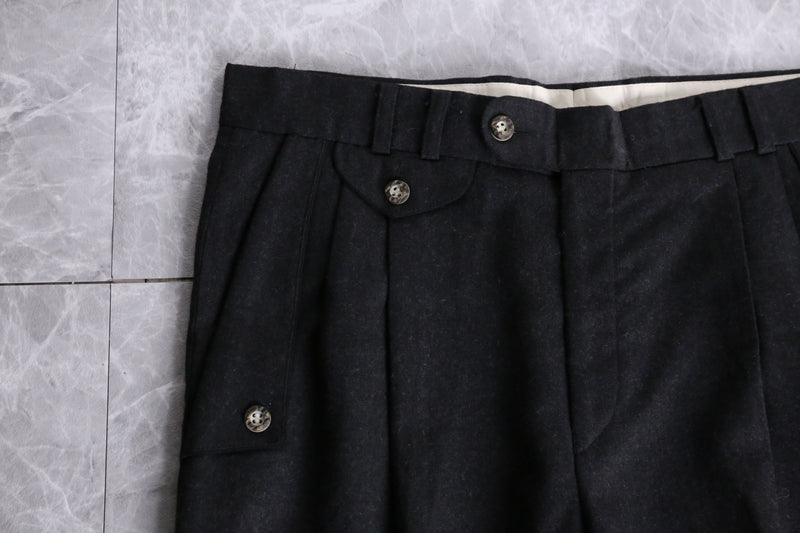 charcoal gray wool Tyrolean pants