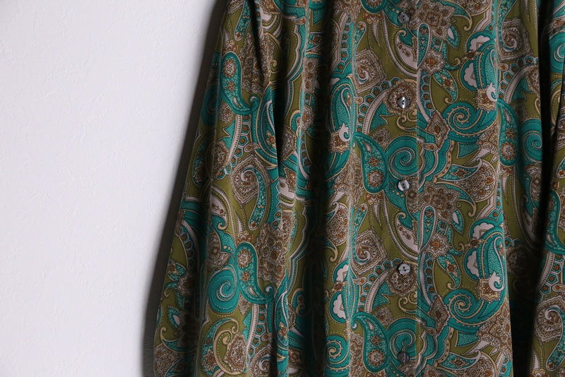 moss green paisley pattern shirts