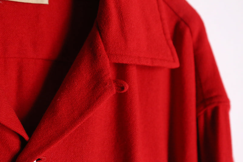 70's “VAN HEUSEN”open collar wool shirt