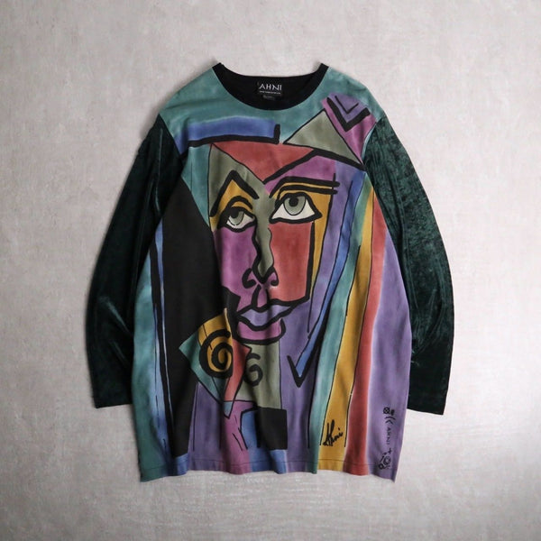1990s velour arm hand made PICASSO pull