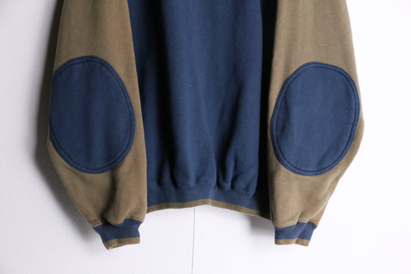 bi-color elbow patch sweat