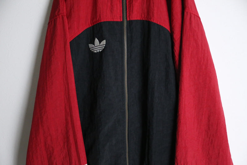 “adidas”red &black track jacket