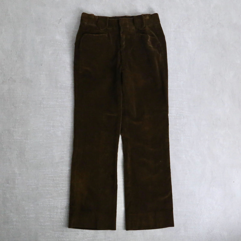 brown western taste corduroy flare pants