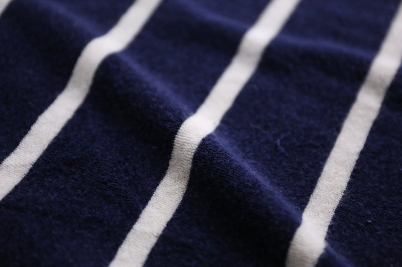 "Ralph Lauren" navy × white border polo shirt