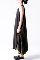 BISHOOL Rib Super Long Tank Top charcoal gray