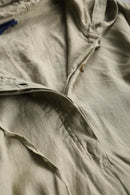light khaki linen pullover hoodie