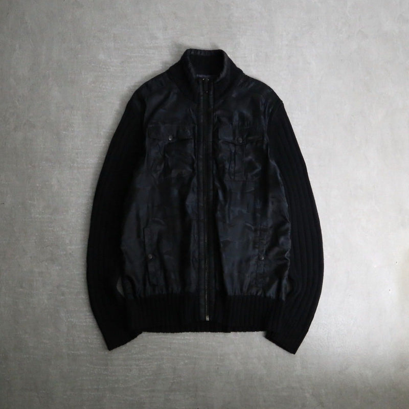 2000s Calvin Klein Jeans camou nylon switch drivers knit