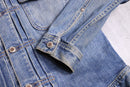 faded indigo single pocket denim jacket