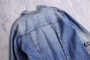 faded indigo single pocket denim jacket