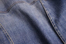 faded indigo single pocket denim jacket