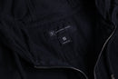 INC black linen half zip hoodie