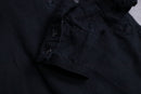 INC black linen half zip hoodie