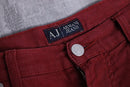 Armani Jeans red linen mix straight pants