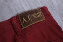 Armani Jeans red linen mix straight pants