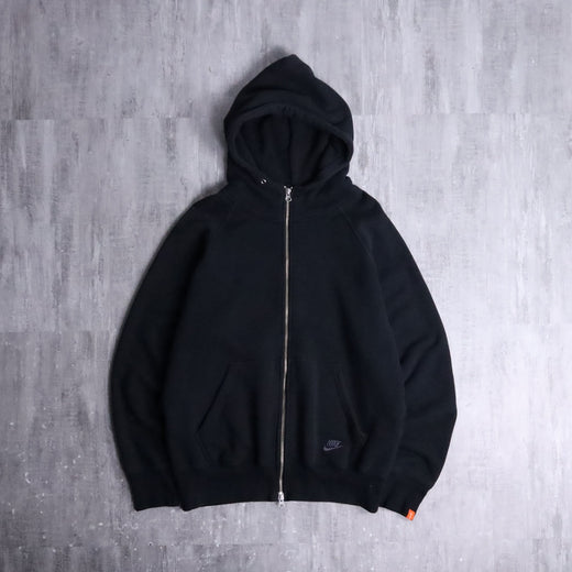 00s NIKE× LOOPWHEELER double zip black sweat hoodie