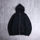 00s NIKE× LOOPWHEELER double zip black sweat hoodie
