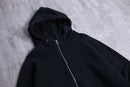 00s NIKE× LOOPWHEELER double zip black sweat hoodie