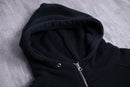 00s NIKE× LOOPWHEELER double zip black sweat hoodie
