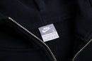 00s NIKE× LOOPWHEELER double zip black sweat hoodie