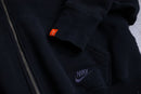 00s NIKE× LOOPWHEELER double zip black sweat hoodie