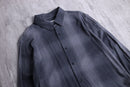 DKNY monotone shadow check cotton viscose shirt