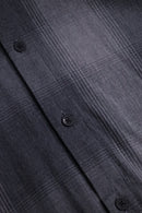 DKNY monotone shadow check cotton viscose shirt