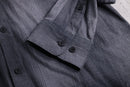 DKNY monotone shadow check cotton viscose shirt