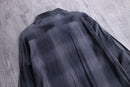 DKNY monotone shadow check cotton viscose shirt