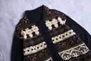 90-00s design knit jacket