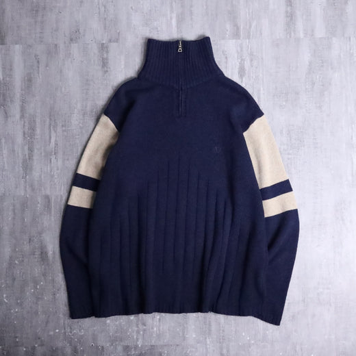90s VALENTINO half zip knit sweater