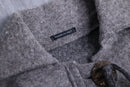 cropped deformation wool jacket