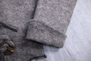 cropped deformation wool jacket