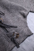 cropped deformation wool jacket