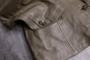 leaf patchwork olive-beige leather jacket
