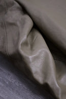 leaf patchwork olive-beige leather jacket