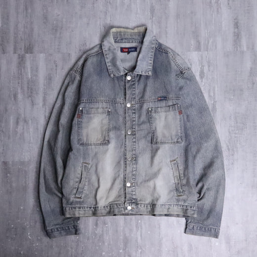 "DIESEL” over size denim trucker jacket