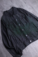 charcoal black denim tracker jacket