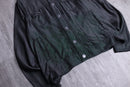 charcoal black denim tracker jacket