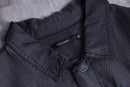 charcoal black denim tracker jacket