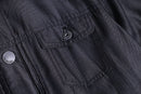 charcoal black denim tracker jacket