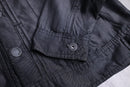 charcoal black denim tracker jacket