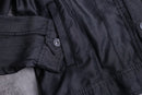 charcoal black denim tracker jacket