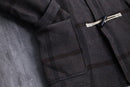 check pattern hooded duffle coat