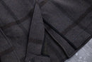 check pattern hooded duffle coat
