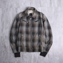 "xagon ma" boa-lined check zip jacket