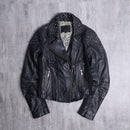 studs design lamb leather riders jacket