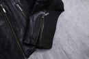 studs design lamb leather riders jacket