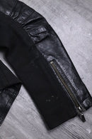 studs design lamb leather riders jacket