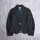 stripe pattern cropped tailored jacket