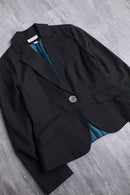 stripe pattern cropped tailored jacket